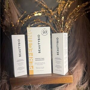 BeautyBio Skincare Bundle SPF 40 Perfecting Drops + Glofacial Concentrates NEW